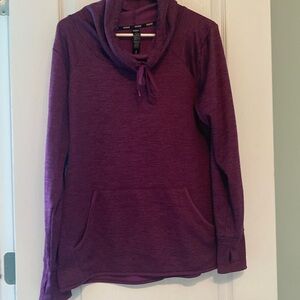 Size Large RBX stunning plum/ purple sweatshirt with tie around neck!